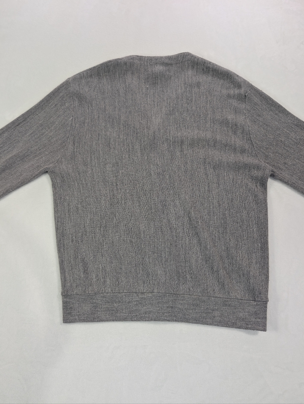 Vtg 80s IZOD Lacoste Gray Cardigan Sweater | Made in USA | Large - Picture 3 of 9